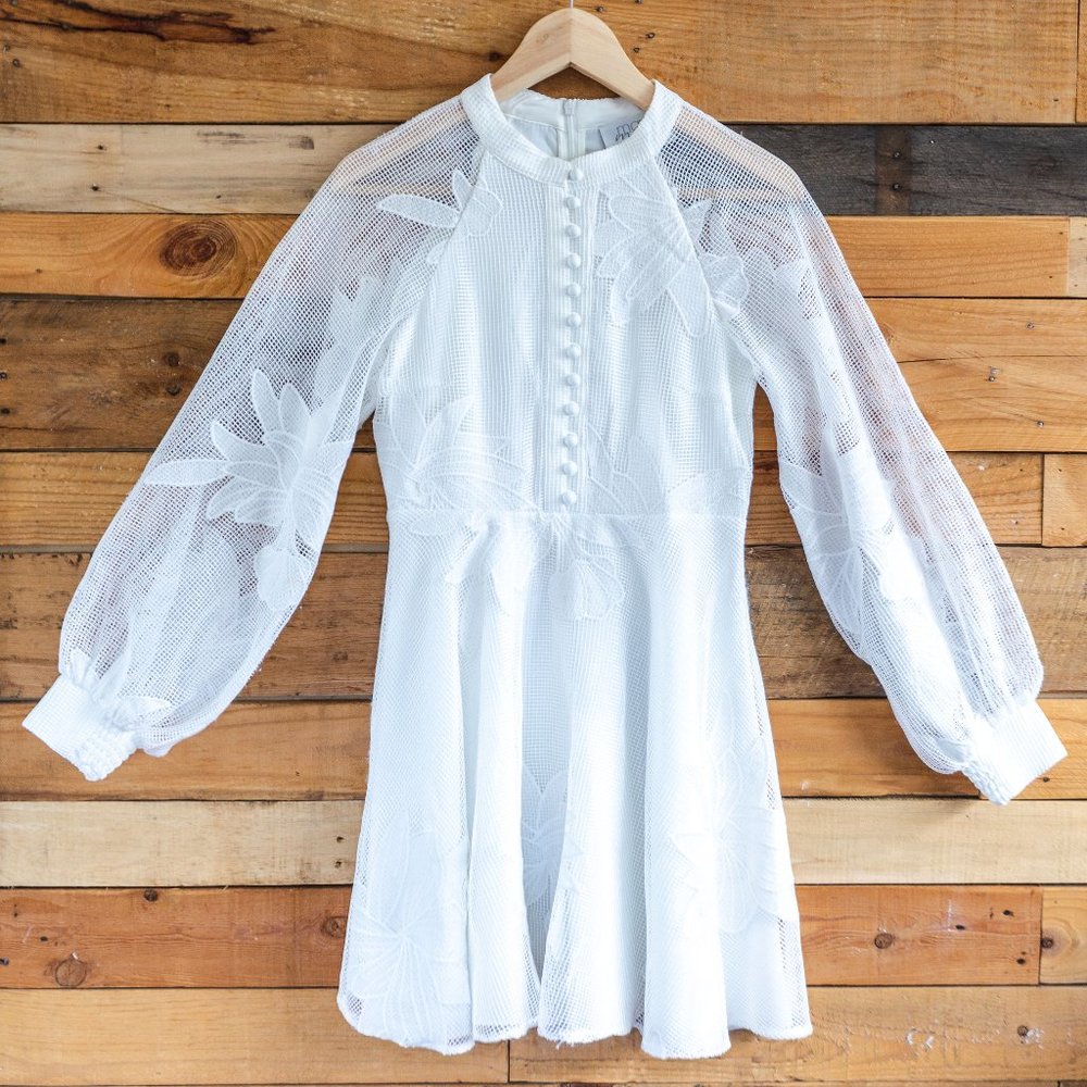 Anthropologie Bridal Embroidered Mini-dress